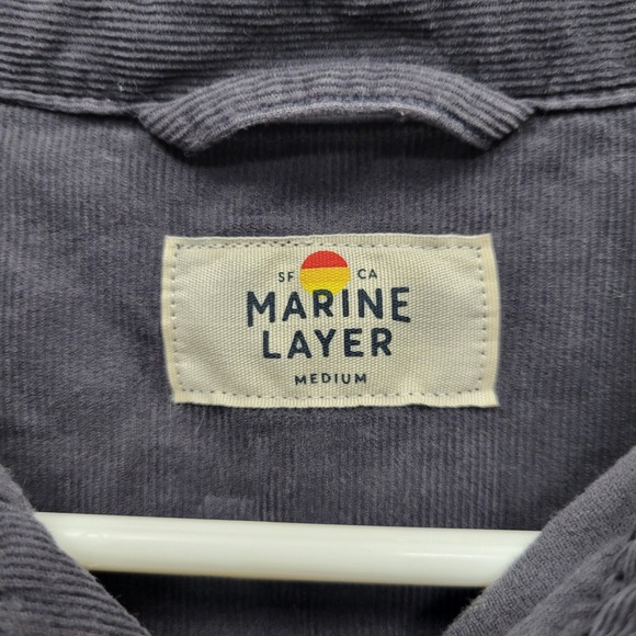Marine Layer Corduroy Button Shirt Mens M Ribbed Preppy Outdoor Minimalist Gorp - Picture 6 of 8
